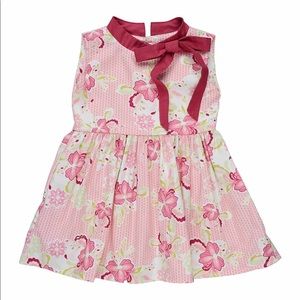 Floral Tunic with super cute details pink maroon